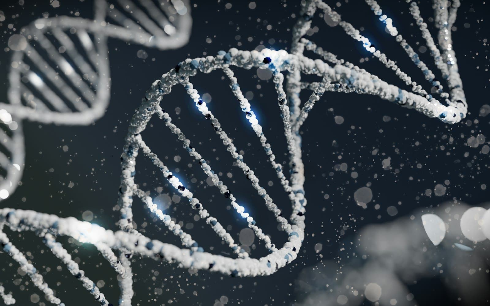 Işıl ışıl parlayan bir DNA sarmalı